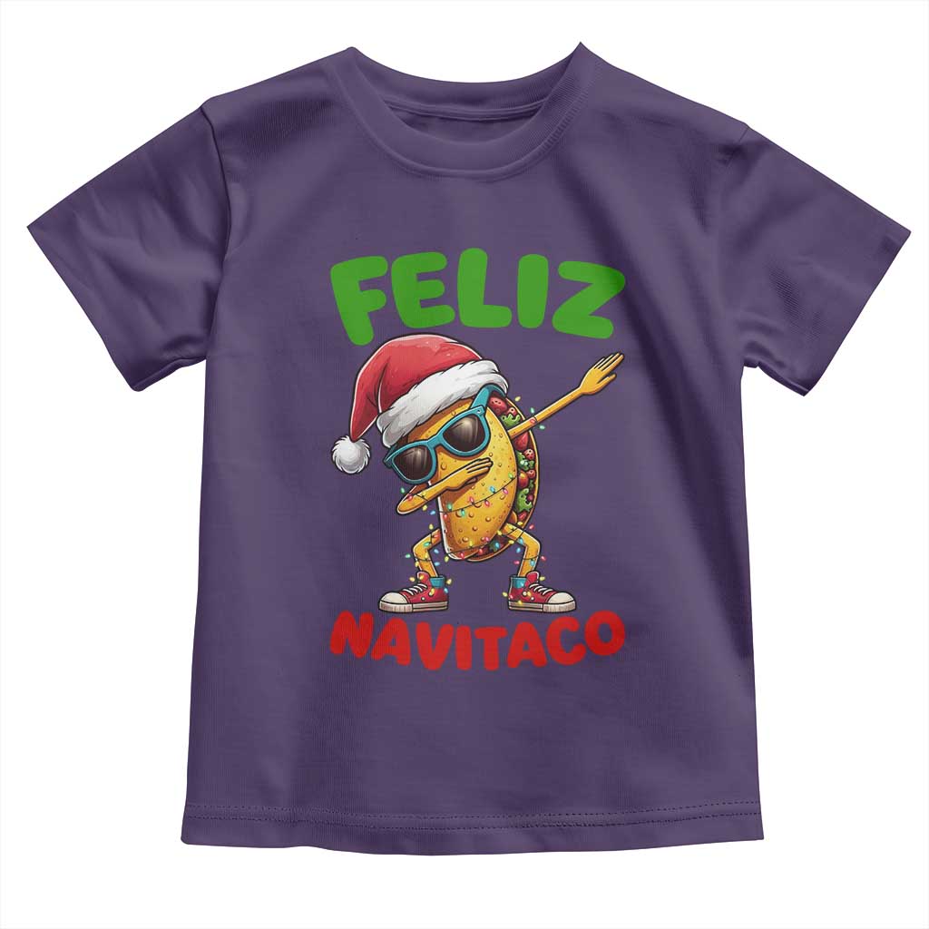 Funny Taco Mexican Christmas Toddler T Shirt Feliz Navitaco - Wonder Print Shop