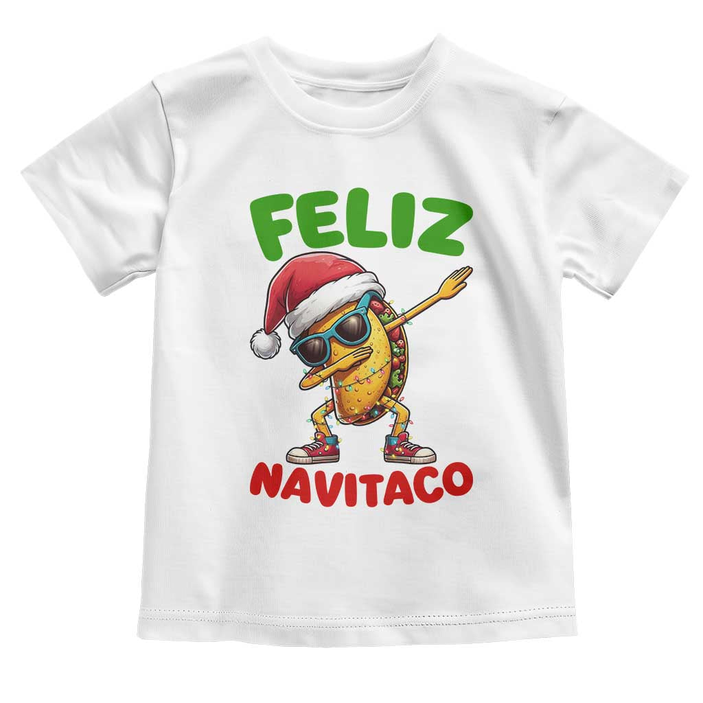 Funny Taco Mexican Christmas Toddler T Shirt Feliz Navitaco - Wonder Print Shop