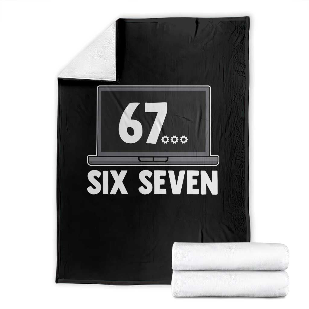 67 Six Seven Meme Throw Blanket Funny Tech Support - Wonder Print Shop