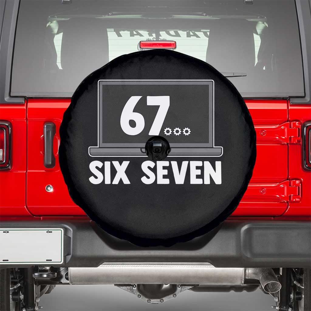 67 Six Seven Meme Spare Tire Cover Funny Tech Support - Wonder Print Shop