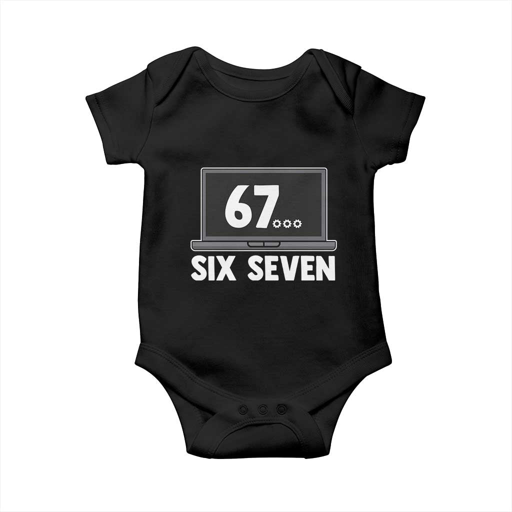 67 Six Seven Meme Baby Onesie Funny Tech Support - Wonder Print Shop