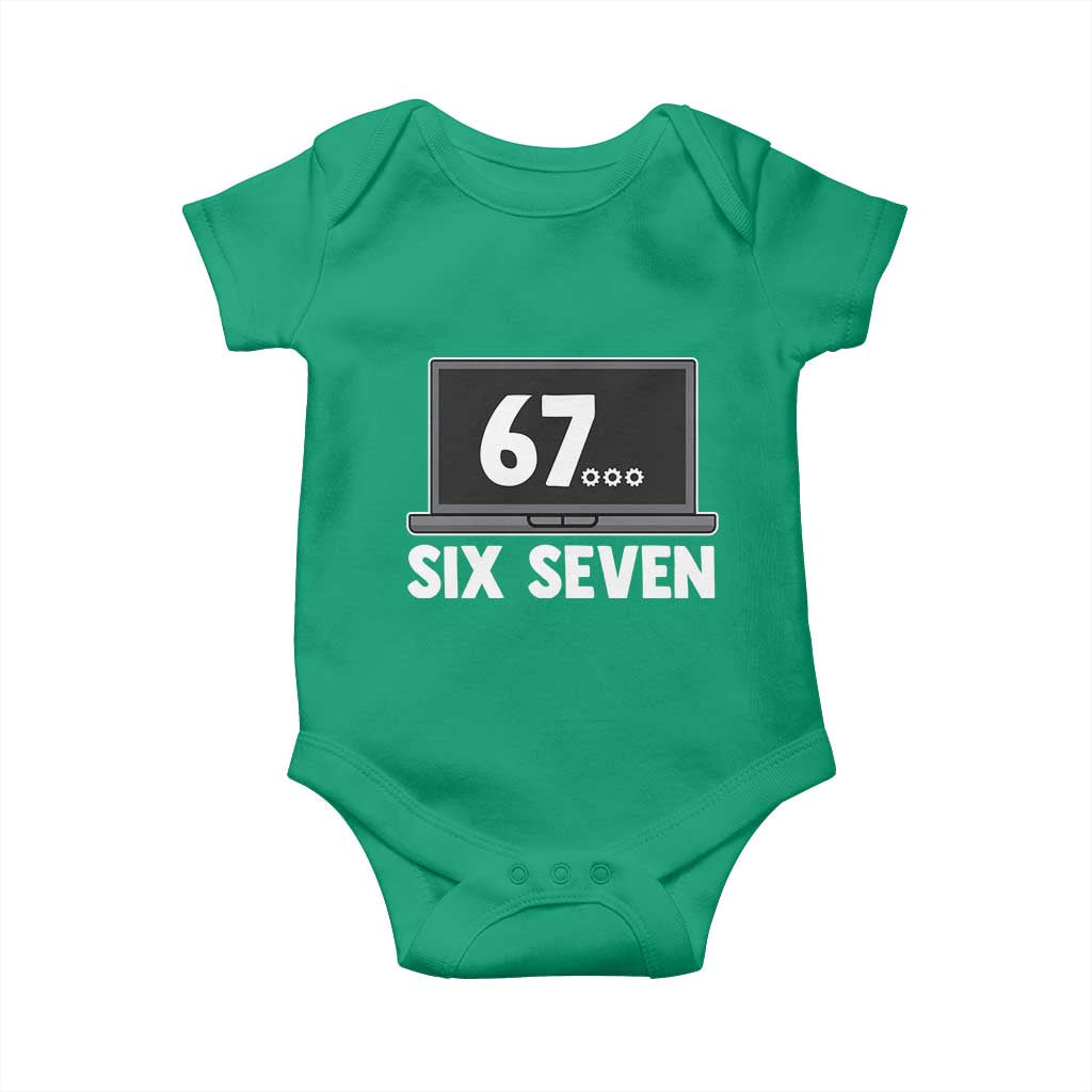 67 Six Seven Meme Baby Onesie Funny Tech Support - Wonder Print Shop