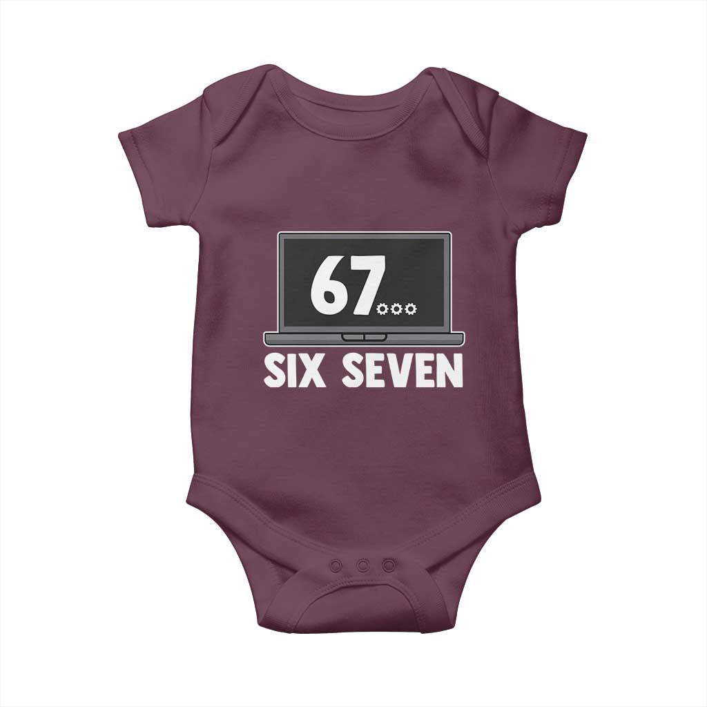 67 Six Seven Meme Baby Onesie Funny Tech Support - Wonder Print Shop