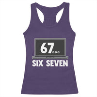 67 Six Seven Meme Racerback Tank Top Funny Tech Support - Wonder Print Shop