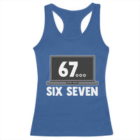 67 Six Seven Meme Racerback Tank Top Funny Tech Support - Wonder Print Shop