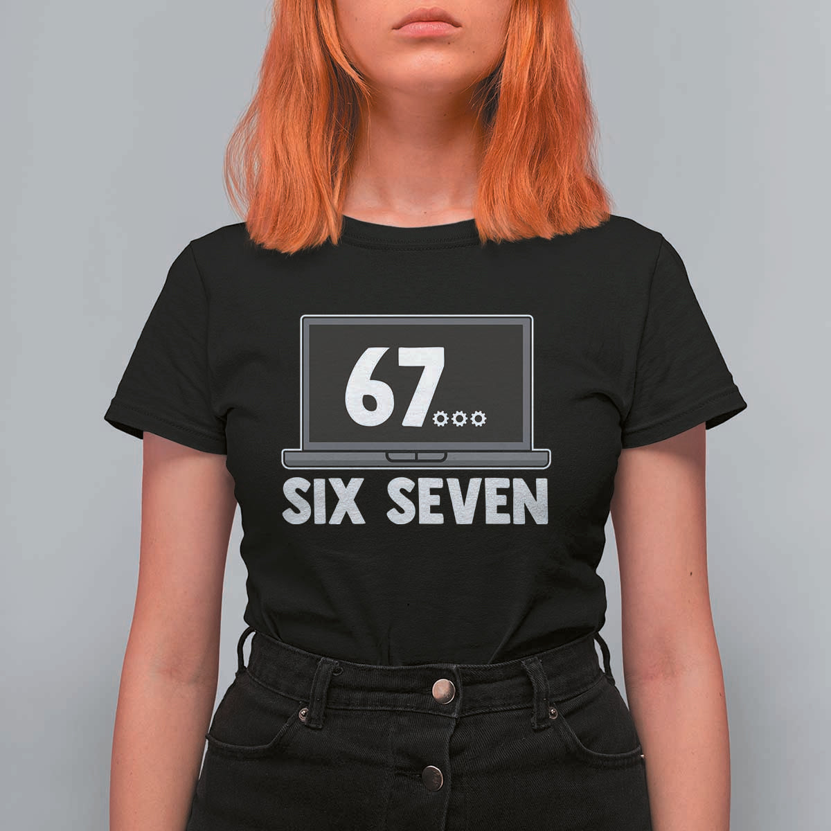 67 Six Seven Meme T Shirt For Women Funny Tech Support - Wonder Print Shop