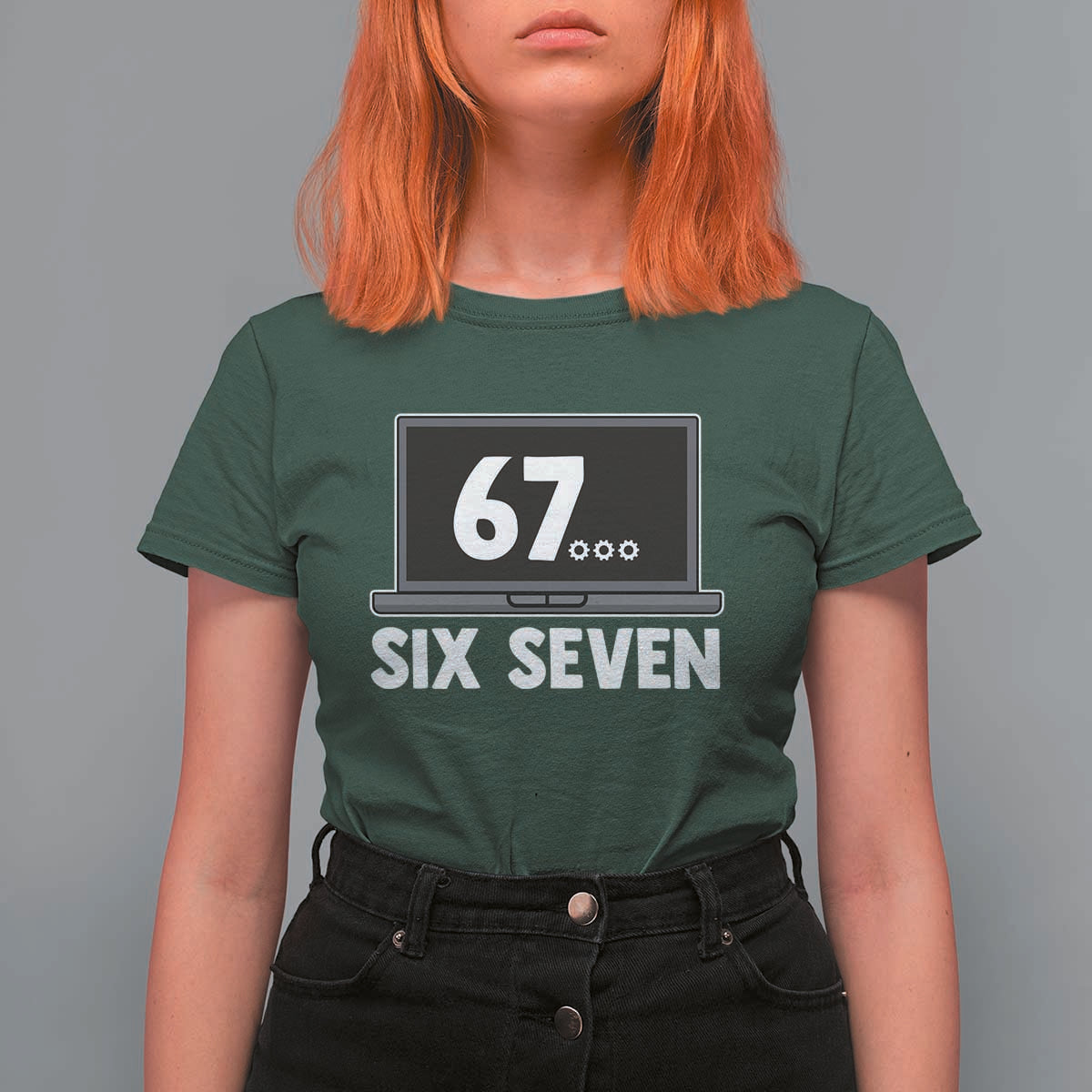 67 Six Seven Meme T Shirt For Women Funny Tech Support - Wonder Print Shop