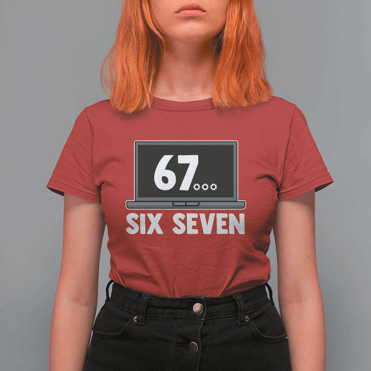67 Six Seven Meme T Shirt For Women Funny Tech Support - Wonder Print Shop