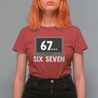 67 Six Seven Meme T Shirt For Women Funny Tech Support - Wonder Print Shop