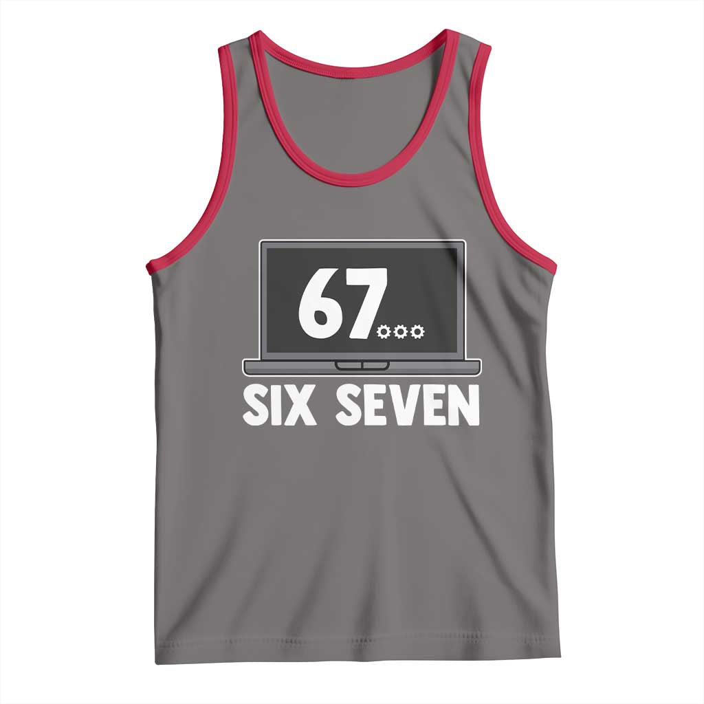 67 Six Seven Meme Tank Top Funny Tech Support - Wonder Print Shop