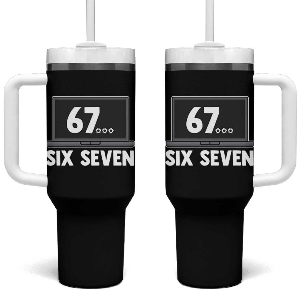 67 Six Seven Meme Tumbler With Handle Funny Tech Support - Wonder Print Shop