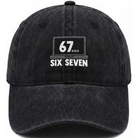 67 Six Seven Meme Washed Cotton Baseball Cap Funny Tech Support