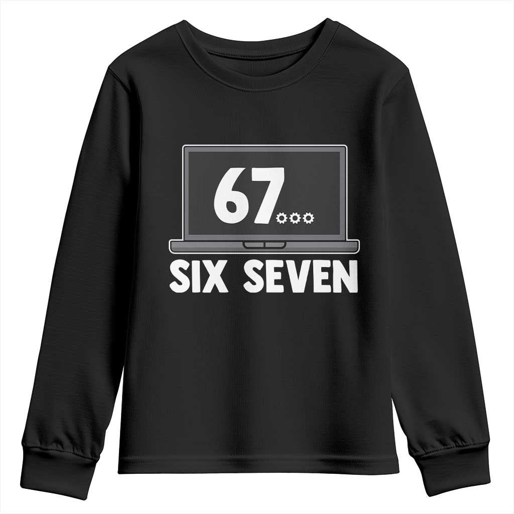 67 Six Seven Meme Youth Sweatshirt Funny Tech Support - Wonder Print Shop