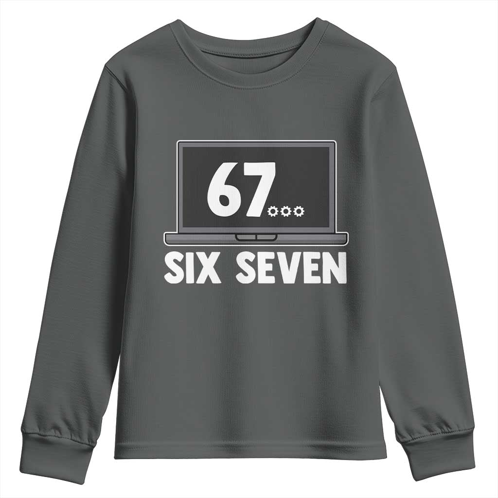 67 Six Seven Meme Youth Sweatshirt Funny Tech Support - Wonder Print Shop