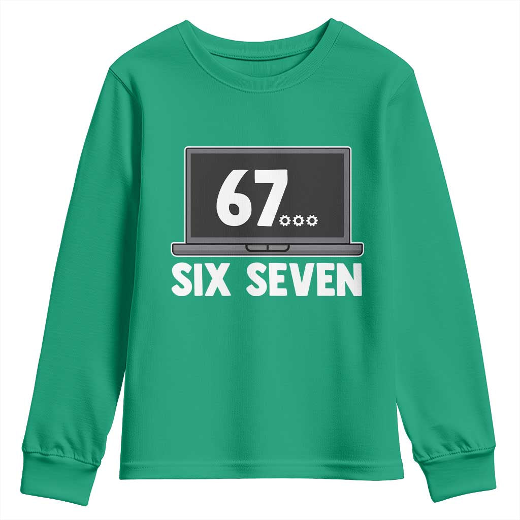 67 Six Seven Meme Youth Sweatshirt Funny Tech Support - Wonder Print Shop