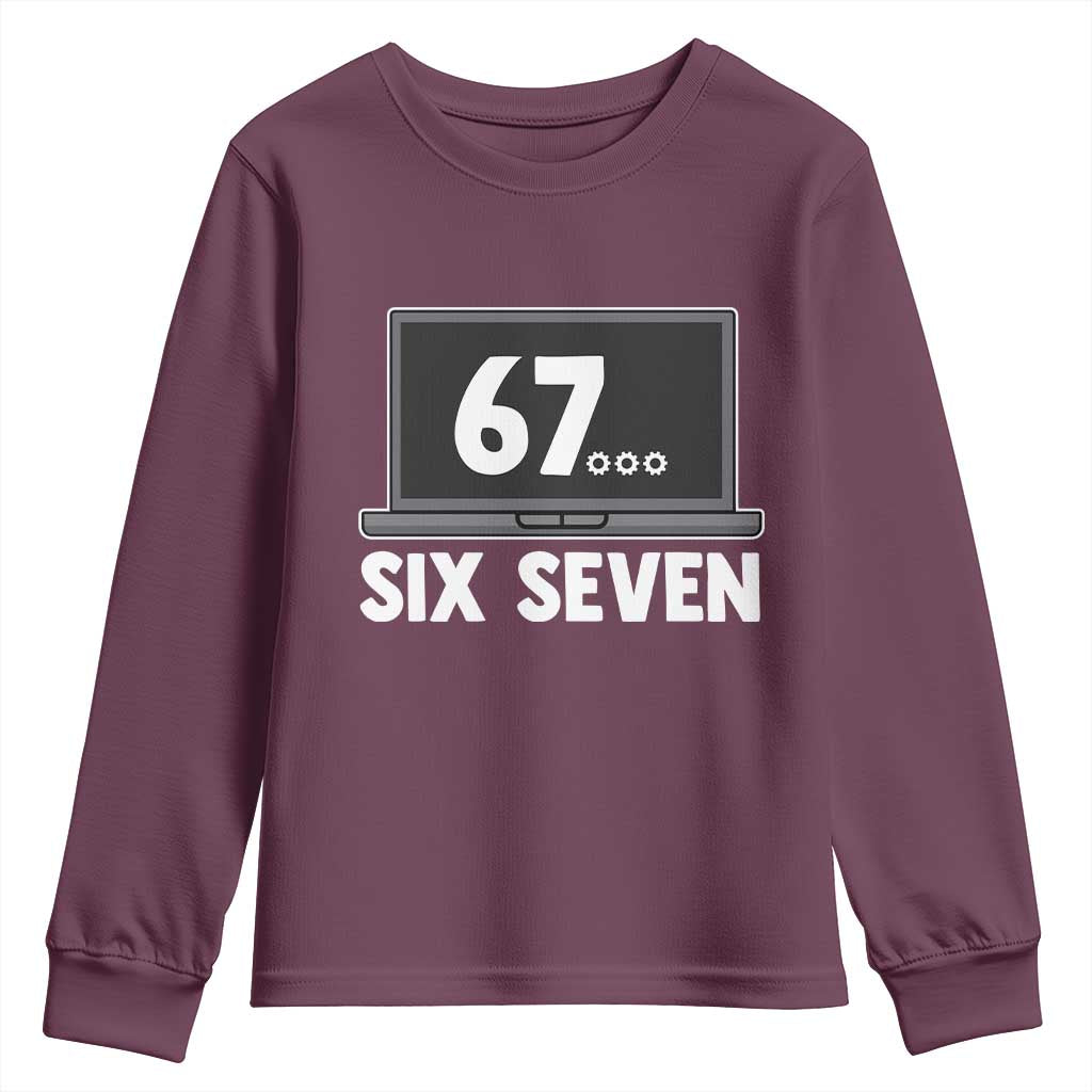 67 Six Seven Meme Youth Sweatshirt Funny Tech Support - Wonder Print Shop