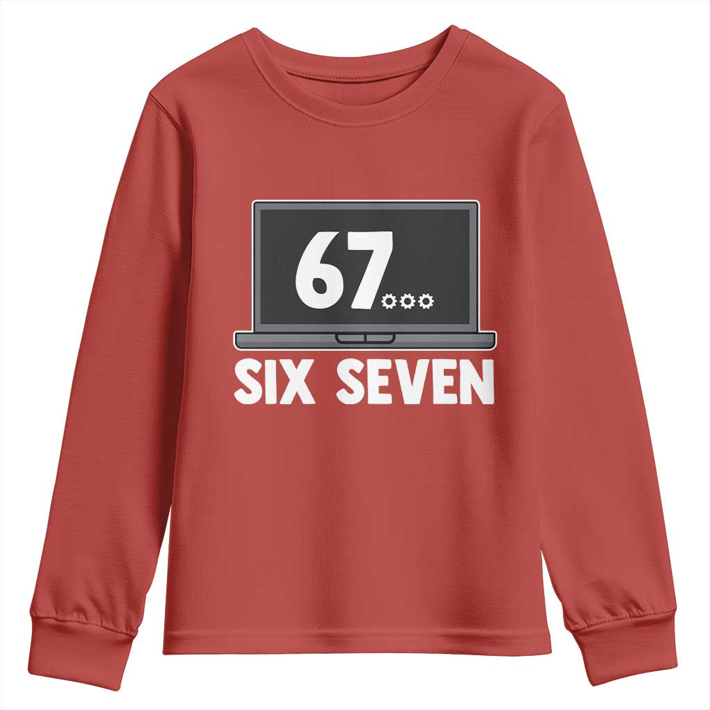 67 Six Seven Meme Youth Sweatshirt Funny Tech Support - Wonder Print Shop