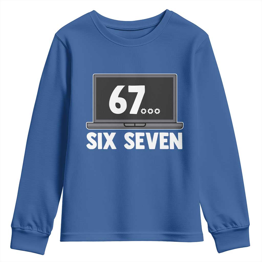 67 Six Seven Meme Youth Sweatshirt Funny Tech Support - Wonder Print Shop
