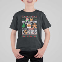 Funny Tech Support Christmas T Shirt For Kid I Am Here To Delete Your Cookies - Wonder Print Shop