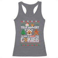 Funny Tech Support Christmas Racerback Tank Top I Am Here To Delete Your Cookies - Wonder Print Shop
