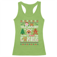 Funny Tech Support Christmas Racerback Tank Top I Am Here To Delete Your Cookies - Wonder Print Shop