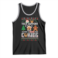 Funny Tech Support Christmas Tank Top I Am Here To Delete Your Cookies - Wonder Print Shop