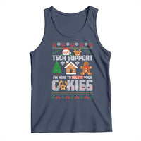 Funny Tech Support Christmas Tank Top I Am Here To Delete Your Cookies - Wonder Print Shop