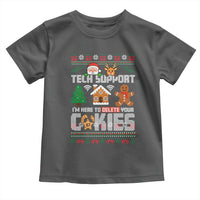 Funny Tech Support Christmas Toddler T Shirt I Am Here To Delete Your Cookies - Wonder Print Shop