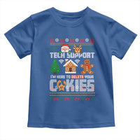 Funny Tech Support Christmas Toddler T Shirt I Am Here To Delete Your Cookies - Wonder Print Shop