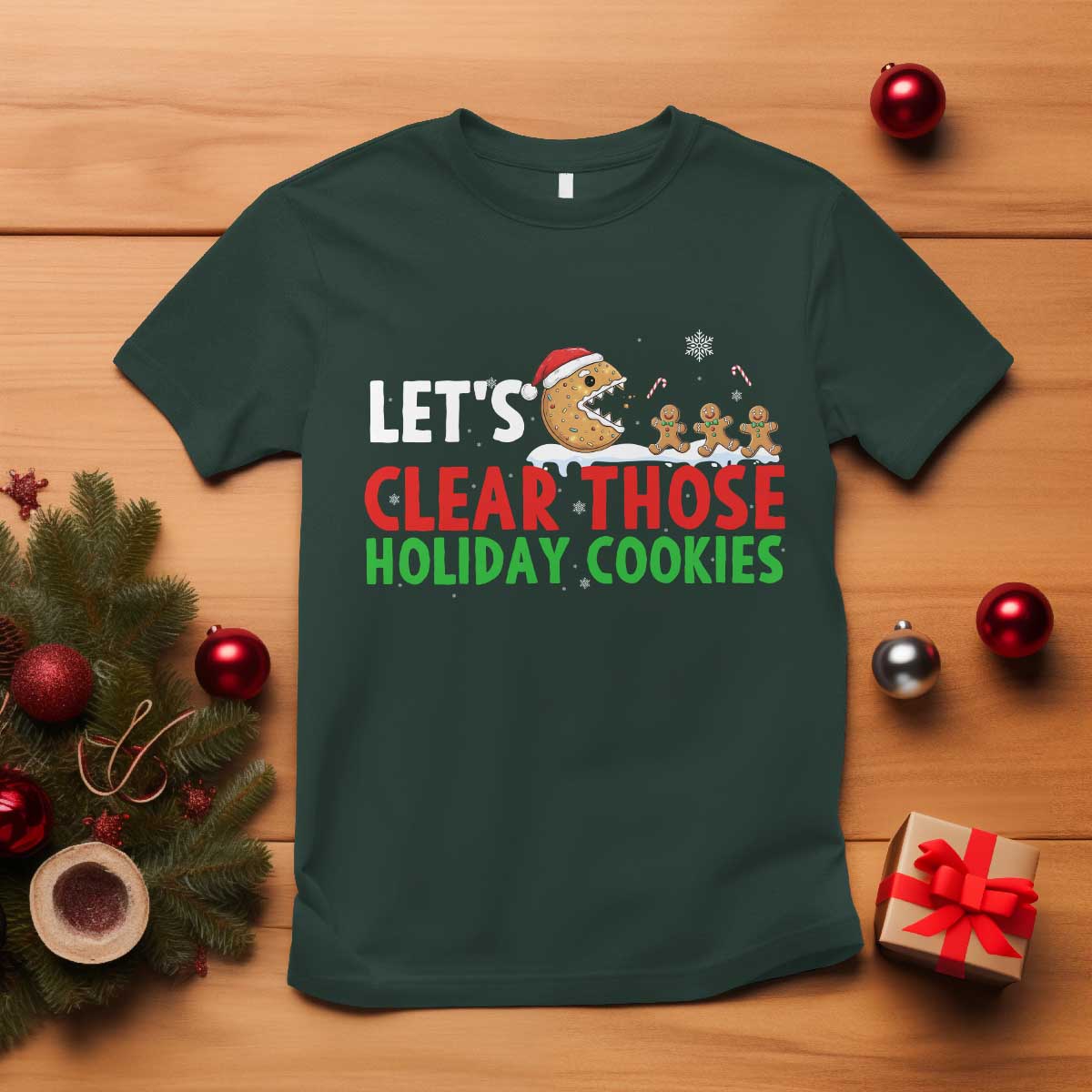 Tech Support Christmas T Shirt Let Is Clear Those Holiday Cookies - Wonder Print Shop