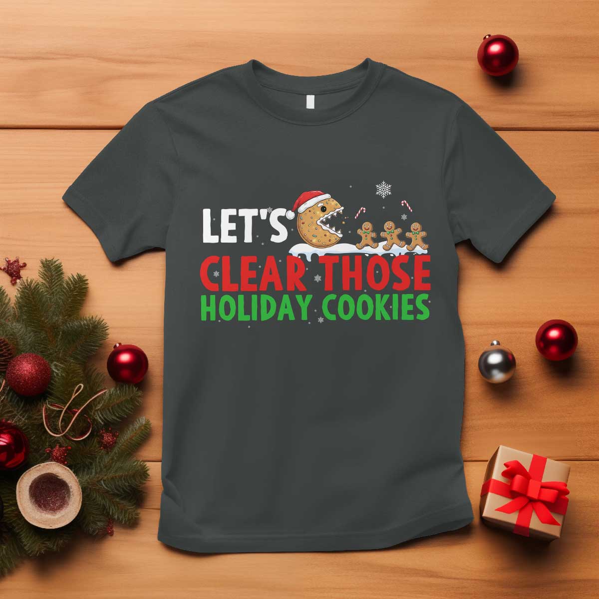 Tech Support Christmas T Shirt Let Is Clear Those Holiday Cookies - Wonder Print Shop