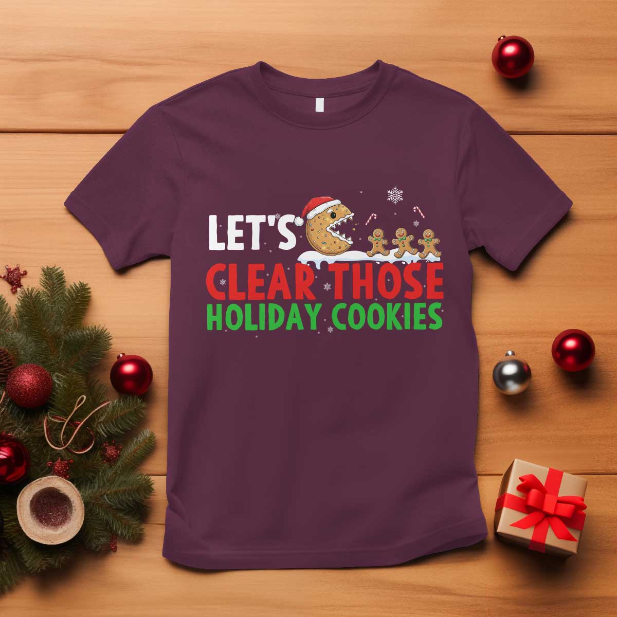 Tech Support Christmas T Shirt Let Is Clear Those Holiday Cookies - Wonder Print Shop