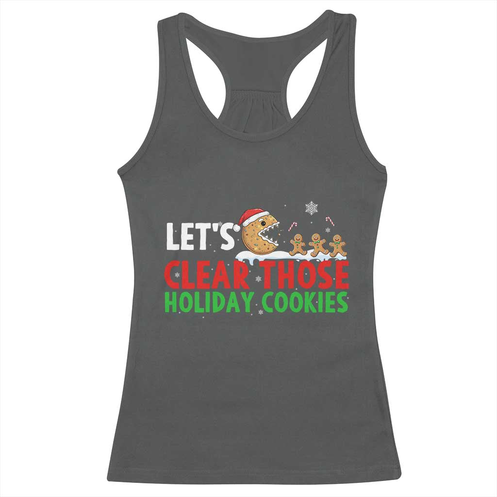 Tech Support Christmas Racerback Tank Top Let Is Clear Those Holiday Cookies - Wonder Print Shop