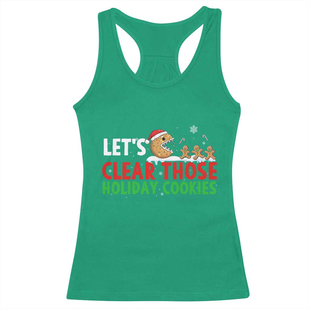 Tech Support Christmas Racerback Tank Top Let Is Clear Those Holiday Cookies - Wonder Print Shop
