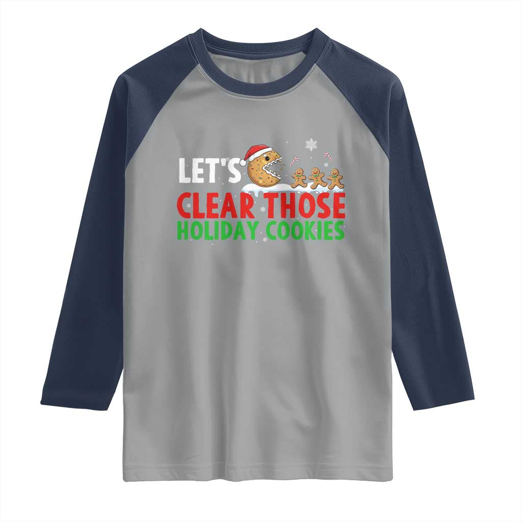 Tech Support Christmas Raglan Shirt Let Is Clear Those Holiday Cookies - Wonder Print Shop