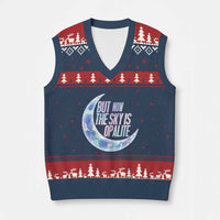 The Sky Is Opalite Moonstone Mystical Crystal Lover V-Neck Knit Sweater Vest - Wonder Print Shop