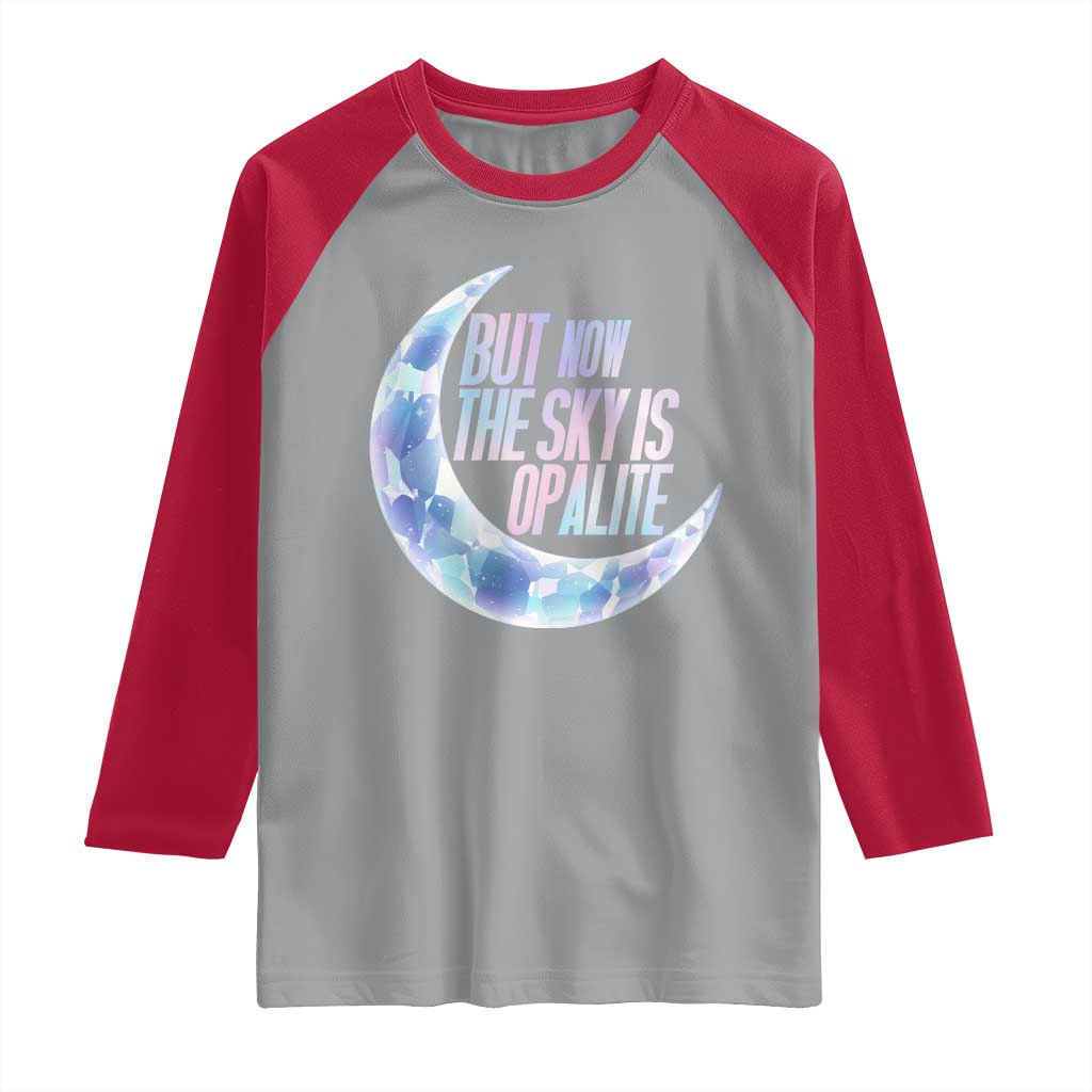 The Sky Is Opalite Moonstone Mystical Crystal Lover Raglan Shirt - Wonder Print Shop