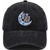 The Sky Is Opalite Moonstone Mystical Crystal Lover Washed Cotton Baseball Cap