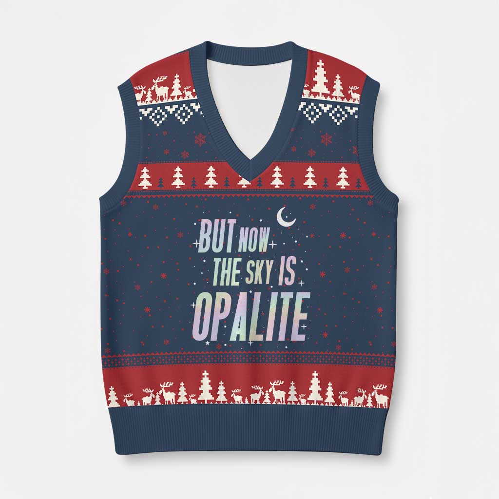 Opalite Costume Mystical Crystal Lover V-Neck Knit Sweater Vest - Wonder Print Shop