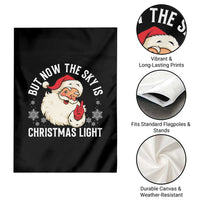 Santa Opalite Christmas Garden Flag But Now The Sky Is Xmas Light - Wonder Print Shop