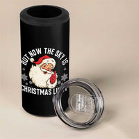Santa Opalite Christmas 4 in 1 Can Cooler Tumbler But Now The Sky Is Xmas Light - Wonder Print Shop