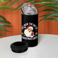 Santa Opalite Christmas 4 in 1 Can Cooler Tumbler But Now The Sky Is Xmas Light - Wonder Print Shop