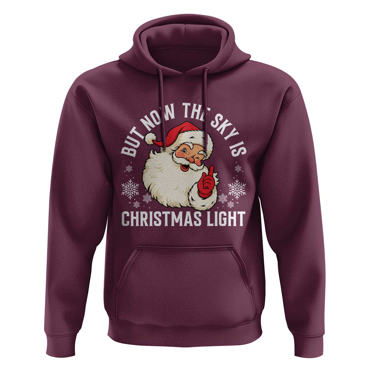 Santa Opalite Christmas Hoodie But Now The Sky Is Xmas Light - Wonder Print Shop