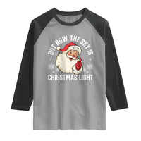 Santa Opalite Christmas Raglan Shirt But Now The Sky Is Xmas Light - Wonder Print Shop