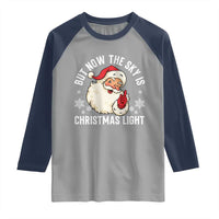 Santa Opalite Christmas Raglan Shirt But Now The Sky Is Xmas Light - Wonder Print Shop