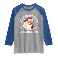 Santa Opalite Christmas Raglan Shirt But Now The Sky Is Xmas Light - Wonder Print Shop