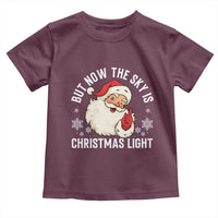 Santa Opalite Christmas Toddler T Shirt But Now The Sky Is Xmas Light - Wonder Print Shop