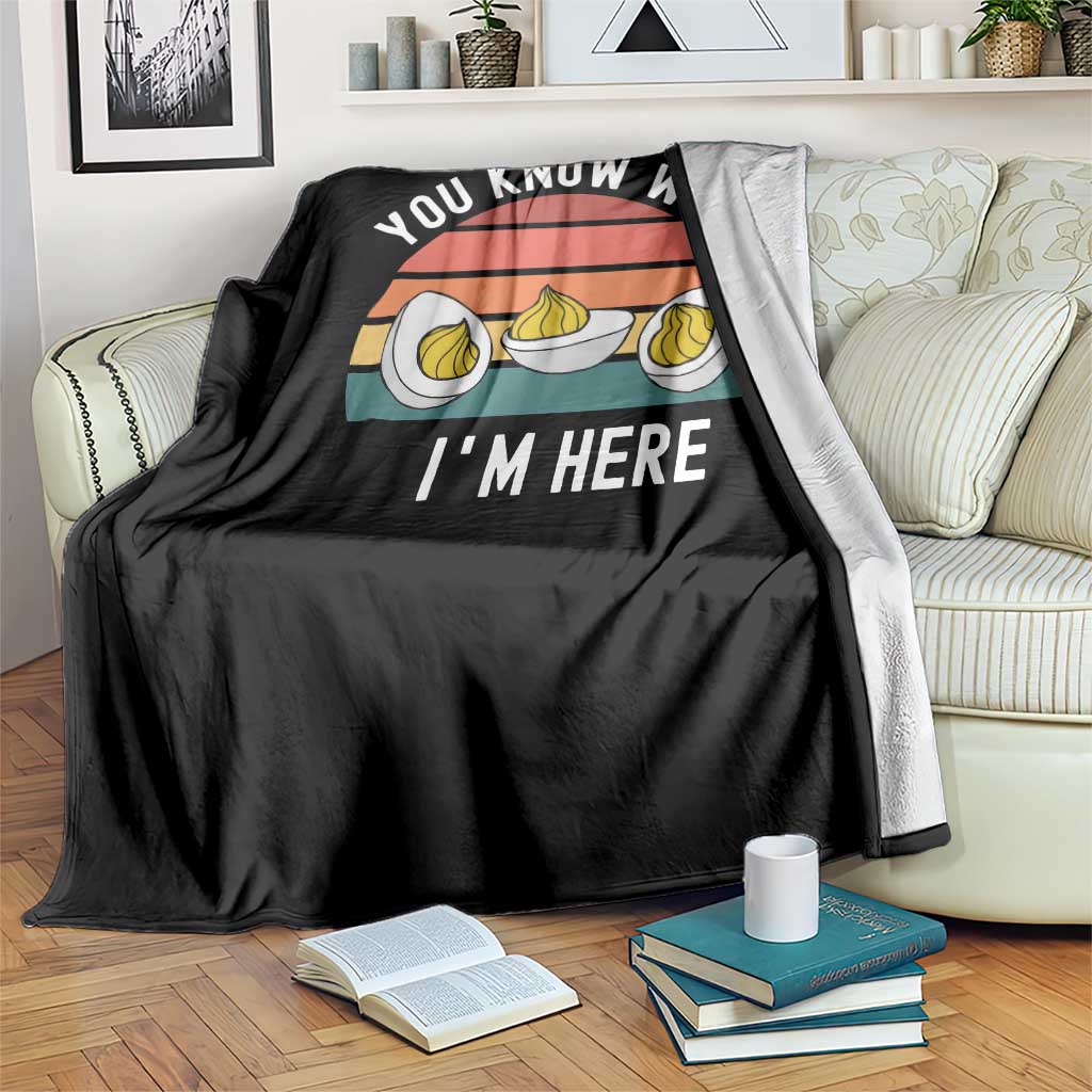 Funny Thanksgiving Dinner Throw Blanket You Know Why I Am Here - Wonder Print Shop