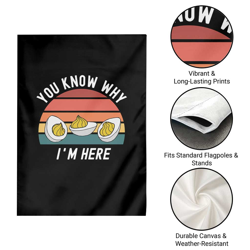 Funny Thanksgiving Dinner Garden Flag You Know Why I Am Here - Wonder Print Shop