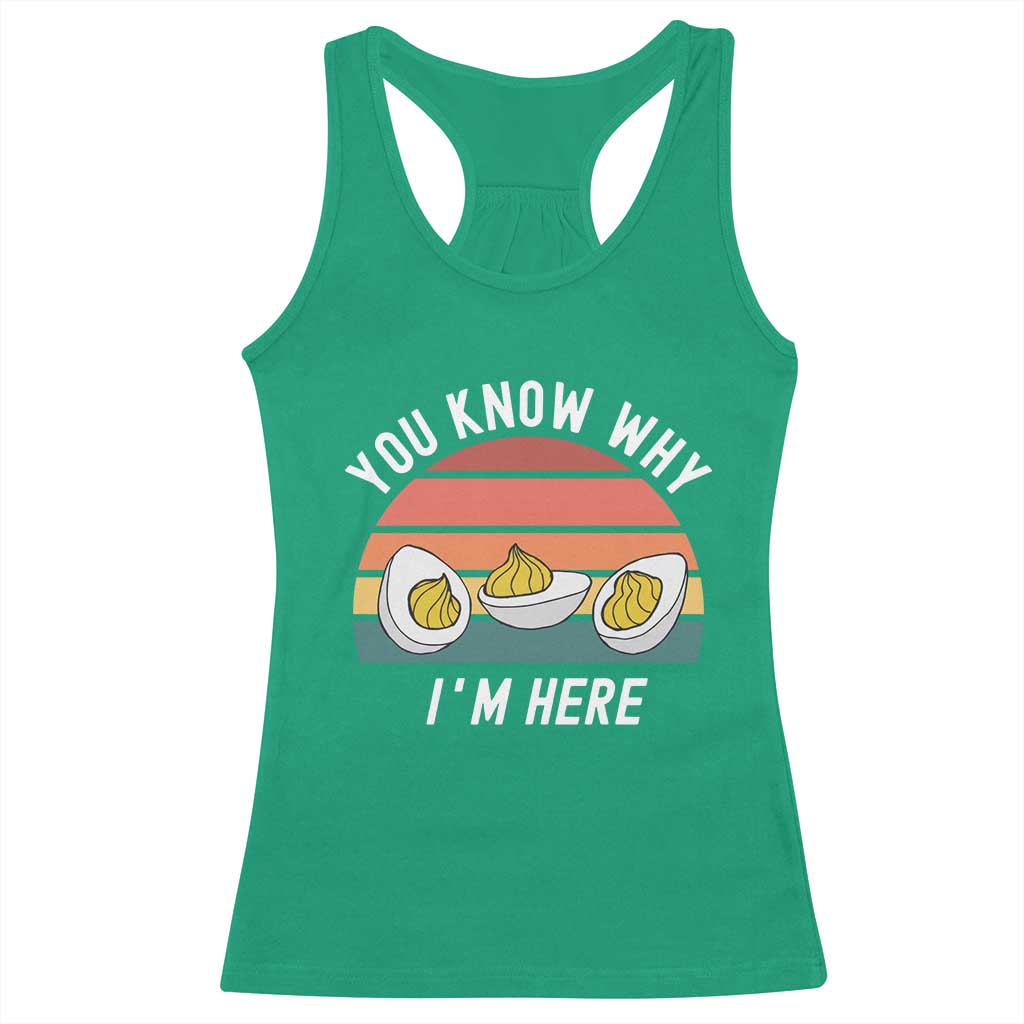 Funny Thanksgiving Dinner Racerback Tank Top You Know Why I Am Here - Wonder Print Shop